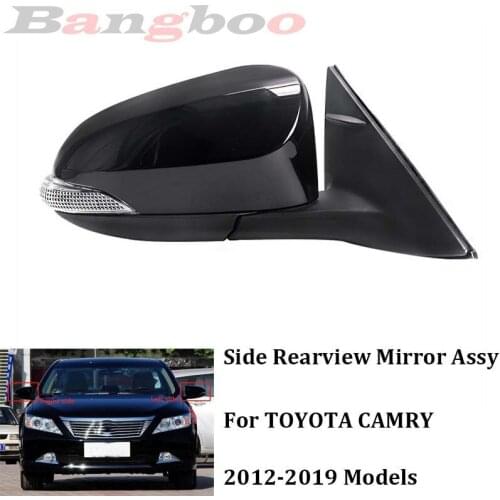 Car Exterior Door Rearview Side Mirror Assy 9PINS With Heated Folding & Adjustable For TOYOTA CAMRY 2012-2017