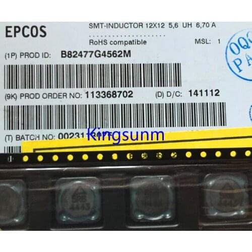 Free shipping 10pcs B82477G4562M EP FIXED IND 5.6UH 6.7A 14.2 MOHM