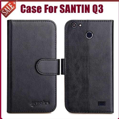SANTIN Q3 Case High Quality 6 Colors Flip Leather Wallet Protective Cover For SANTIN Q3 Case Phone Bag Card Solts