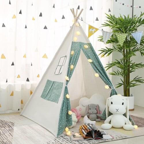 Childrens Tent Playhouse For Kids Tipi House For Baby Wigwam Game House India Triangle Tent Princess Castle Birthday Gifts