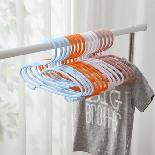 10 Pcs/Set Kids Clothes Hangers Portable Hook Design Outdoor Clothes Drying Rack For Children Plastic Hangers High Quality