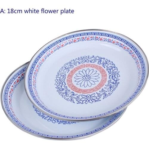 Enamel dish, enamel fruit dish, enamel Western dish, enamel dish. 2 /1 bags