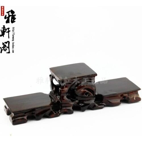 Red solid wood base teapot stone base crafts decoration base pallets