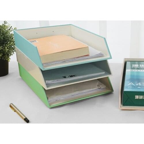Hard Paper File Tray Modern Minimalist Office Data File Storage File Rack Large Capacity Waterproof Surface Feels Smooth