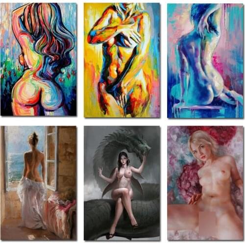 Best Artwork Naked Woman Canvas Poster Nordic Decorative Pictures Painting Modern Wall Art Canvas Painting Home Decor Art Prints