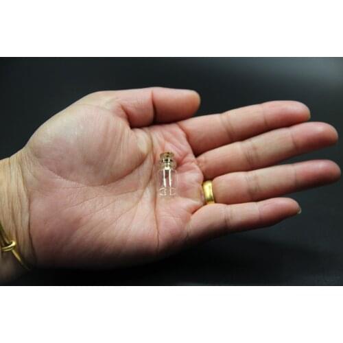 50pcs 12*18mm 0.5ml Mini Glass Wishing Bottles Tiny Jars Vial With Cork Stopper Craft Glass Jars Mason Message Vials Containers