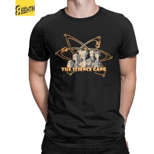 Mens Dr Stone The Science Gang T Shirt Senku Pure Cotton Clothing Novelty Short Sleeve Crewneck Tee Shirt Party T-Shirts