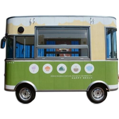 New street food vending cart / electric vintage food truck / mobile food trailer sale with free shipping by sea