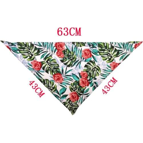 100PCS / LOT Spring And Summer New Pet Triangle Scarf Dog Full Cotton Saliva Scarf Rose Triangle Scarf