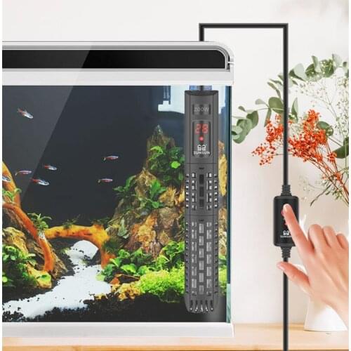 SUNSUN Aquarium Submersible Heater Fish Tank LCD Display Digital Adjustable Water Heating Rod Constant Temperature Control