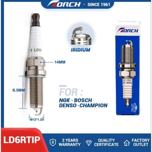 Ignition System Iridium Platinum Car Spark Plug Torch LD6RTIP Replace for Denso SC20HR11 for Toyota for Mazda