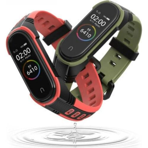 Xiaomi Mi Band 5 4 3 Strap Replacement Wristband Bracelet Silicone Dual Color Watch Band Xiaomi Mi Band Wristband
