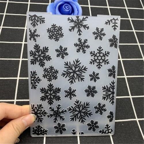 Snowflake transparent folding embossing board DIY handmade works background embossing mold