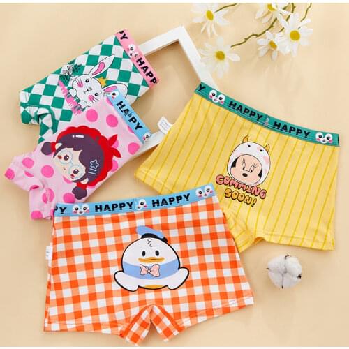 4 Pcs/lot 2-12Y Children Underwear Cotton Girls Panties Cute Girls Pattern Underpant Kids Boxer Briefs Princess Pants Panty