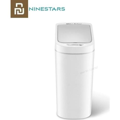 Youpin NINESTARS Smart Trash Can Motion Sensor Auto Sealing LED Induction Cover Trash 7L Ashcan Bins Ipx3 waterproof