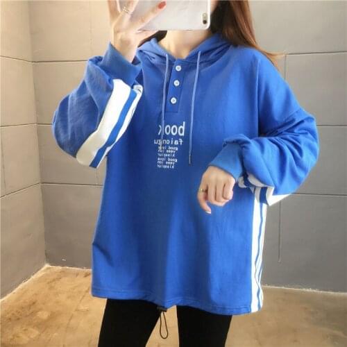 Hoodie women Harajuku Autumn Hoodies Fashion pocket letter Print thin Sweatshirt Woman Casual loose Sudaderas clothes for teens