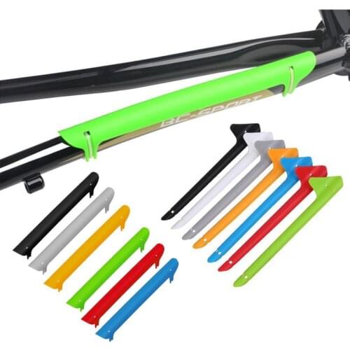 1pc Bicycle Riding Parts Frame Chain Coverr Bike Frame Chain Rear Fork Chainstay Protector Bicycle Accessories Colorful Plastic