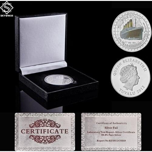 1912 R.M.S Titanic Limited Edition 100 Year Anniversary Memory Victims Tragedy Titanic Souvenir Silver Coin W/ Box Display