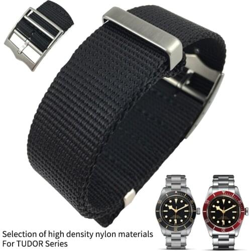 20mm 22mm High Quality Canvas Nylon Nato Strap Watchband Suitable for Tudor for IWC for Seiko Watch Black Bay Watch Bracelets