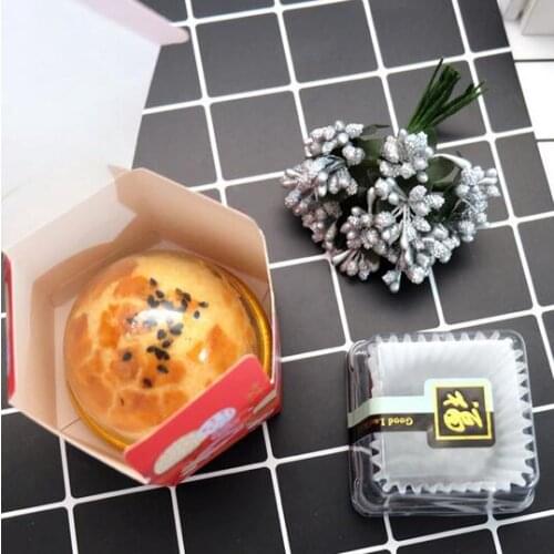20pcs/lot Cherry Blossom Christmas Party Baking Box Sakura Hexagon Chocolate Candy Gift Cake Box New Year Decoration Package