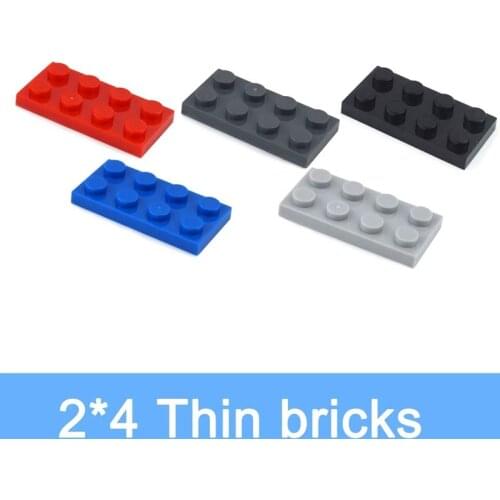 88pcs DIY Compatible Building Blocks Thin Figure Bricks 2x4 Dots Educational Creative Size ABS Plastic Toys For Children Gift