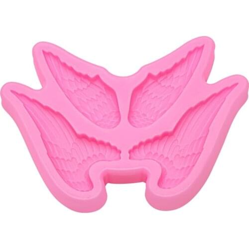 Shiny Glossy Silicone Resin Molds Angel Wing Keychain Mold DIY Keychain Pendant Jewelry Epoxy Resin Crafting Molds
