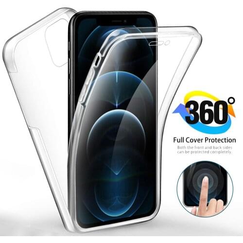 Shell For Apple iPhone 12 Pro Max TPU Double Sided Soft Silicone Case for iphone 12 Mini Pro Max Ultra Thin full cover protector