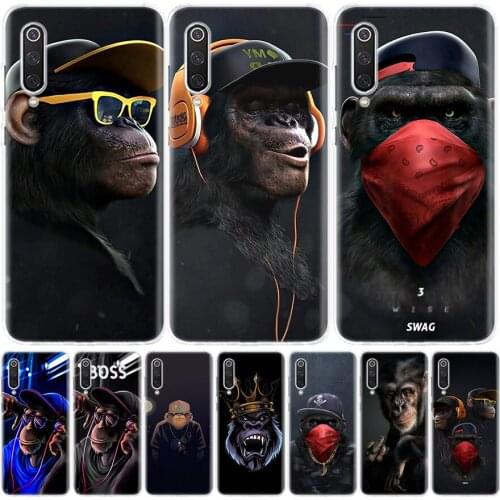 Funny Thinking Monkey With Headphone Phone Case for Xiaomi Redmi Note 10 9 9S 8T 8 7 8A 7 7A 6 6A 9A 9C S2 K20 K30 Pro Fashion C