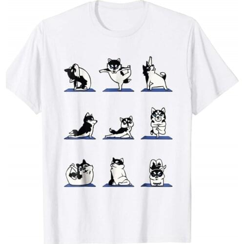 Husky Yoga Funny Shirt T-Shirt T shirt Brand 2019 Male Short Sleeve Cool T-Shirts Designs Best Selling Men Cool Tee Shirts