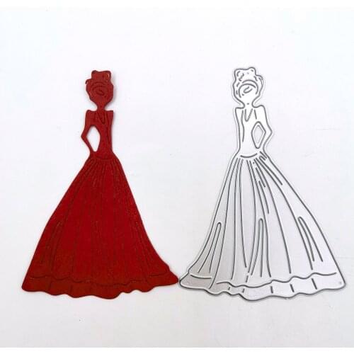 Julyarts Wedding Dress Girl Cutting Dies New Metal Cutting Dies New 2020 For DIY Scrapbooking Album Paper Card Photo Decorative