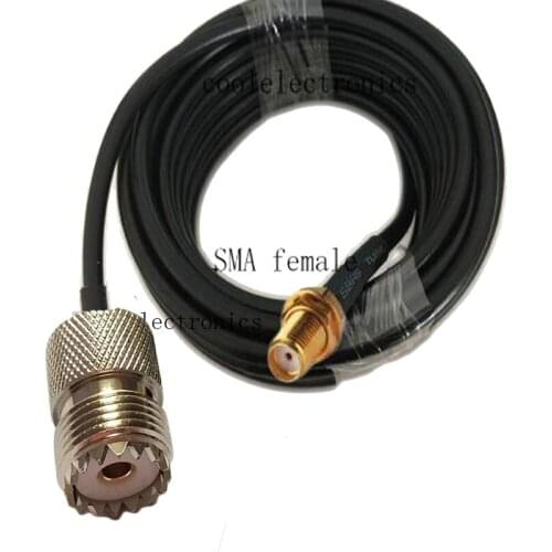SMA Female Jack to UHF SO239 Female connector RG58 Coaxial Cable Pigtail Coax cable 50cm 1m 2m 3m 5m 10m 15m 20m 30m