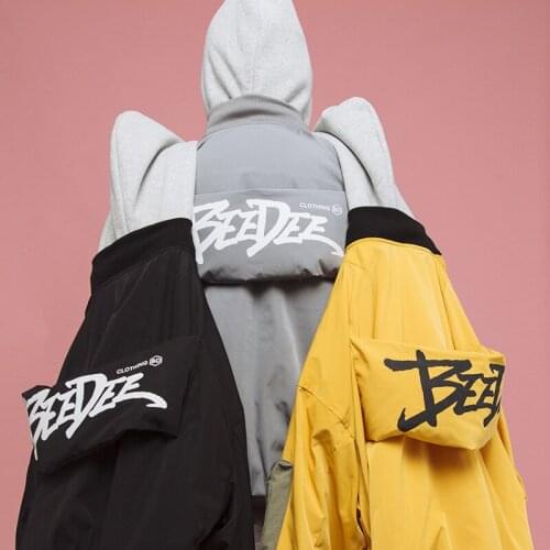 Winter New Original Versize Oversized Detachable Hat Baseball Cotton Coat Young Men Streetwear Thicker Jacket