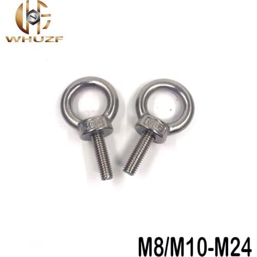 M8 M10 M12 M14 M16 M18-M24 304 Stainless Steel Silver Ring Shape Screw Bolt rings lifting eye bolt marine hardware ring bolt
