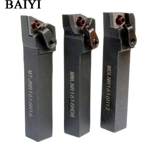 3pcs MTJNR1616H16 + MWLNR1616H08 + MCLNR1616H12 CNC Lathe Turning Tools Holder Set CNC Lathe Turning Tools Holder Set