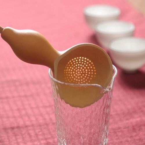 Natural Material Gourd Scoop Tea Strainer Mini Funnel For Wine Soy Milk Tea Home Hotel Office Teahouse Kung Fu Tea Accessories