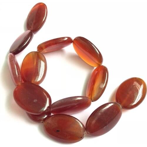 Natural A Quality Red Carnelian Beads Red Agat e 20x30mm Oval Bead Gem Loose Beads For Jewelry Making,1strand 15.5"