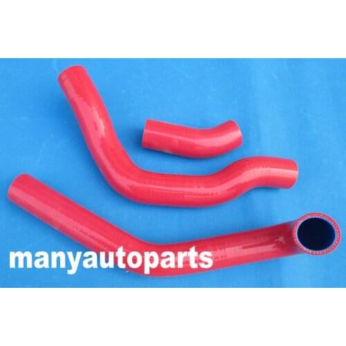 NEW ROVER FOR NISSAN SILVIA S13 180SX CA18DET TURBO SILICONE RADIATOR HOSE KIT RED