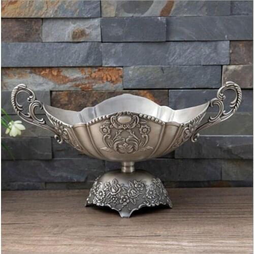 Wholesale/ retail retro boat shape metal fruitschaal fruit stand snack plate kitchen plates for table decoration