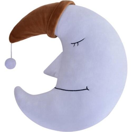 Moon pillow plush toy doll sleeping doll home cute Korean style wind weather to appease soft cushion boutique gift