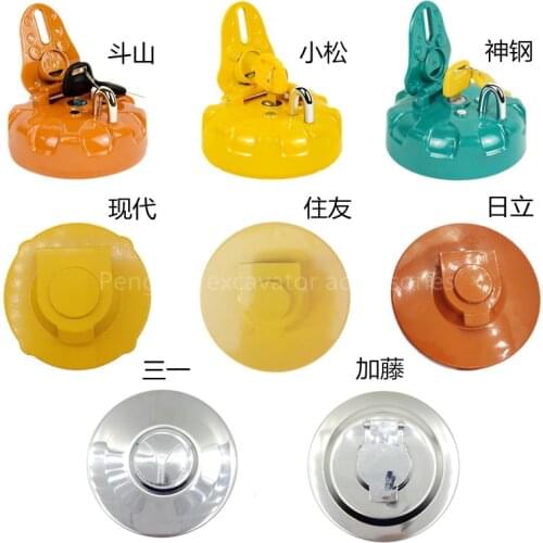 Hitachi Kobelco Doosan Daewoo Komatsu Case Liugong Yuchai Kubota Sany Sumitomo Anti-theft Fuel Tank Cap Excavator Diesel TankCap