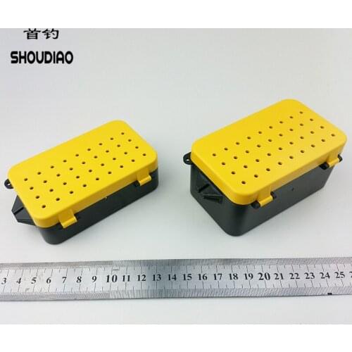 SHOU DIAO High Quality Plastic Fishing Tackle Box Waterproof Fly Fishing Lure Spoon Bait Fishing Boxs Double Layer Storage Case