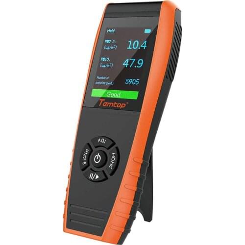 Temtop LKC-1000S+ 2nd Generation Professional Formaldehyde Monitor Detector with HCHO/PM2.5/PM10/TVOC Data Export