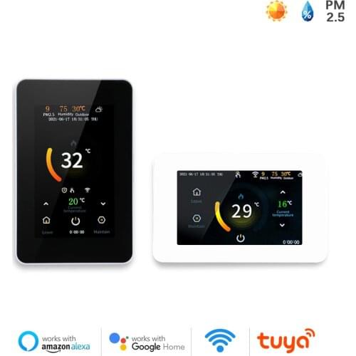 WiFi Smart Thermostat LED Touch Screen Heating Temperature Controller Work for Electric Floor Heating Water/Gas Boiler