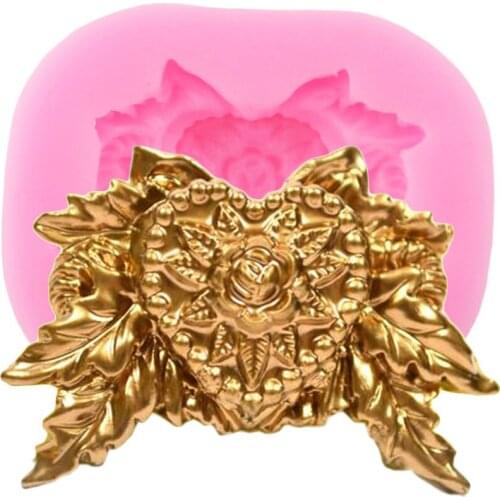 Heart Relief Silicone Mold Cake Border Fondant Mould Cake Decorating Tools Chocolate Gumpaste Molds Polymer Clay Moulds