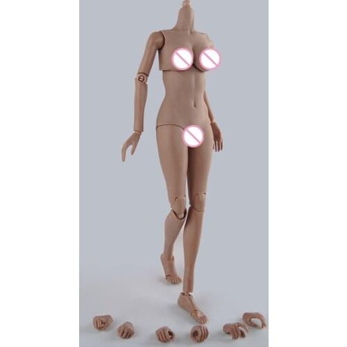 1/6 Female Action figure whole body wheat skin big chest 12 inch movable doll model accessories