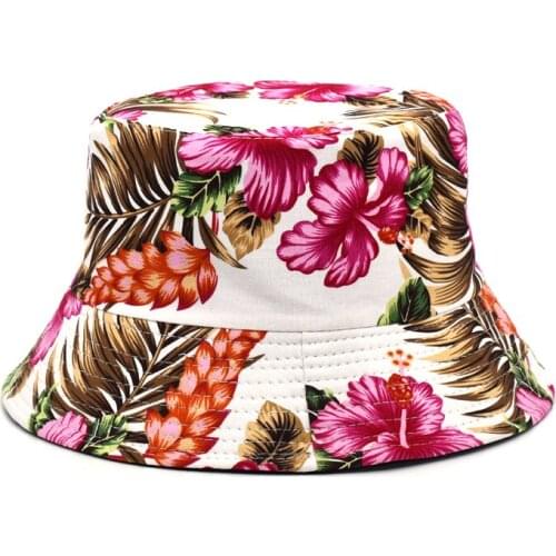 Original Brand Bucket Hats Panama Women Reversible Cotton Fashion Print Fisherman Hat Summer Bob Hat Travel Girl M68