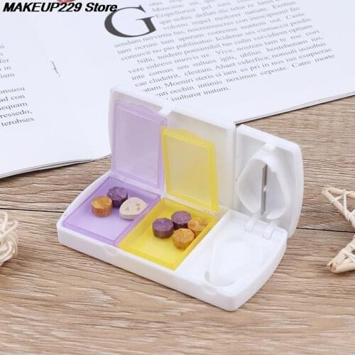 1Pc Portable Pill Cutter Box Portable Convenient Drug Box Tablet Cutter Splitter Medicine Pill Holder Pill Cutter Boxes HOT