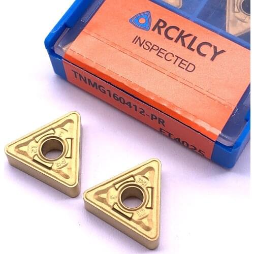 10pcs RCKLCY High Quality TNMG160412 PR FT4025 Turning Metal TNMG160404 CNC Parts Lathe Cutting Machine Machining steel