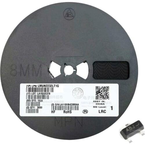 100pcs/lot 100%New original LMUN2211LT1G A8A LMUN2212LT1G A8B LMUN2213LT1G A8C LMUN2214LT1G A8D SOT23