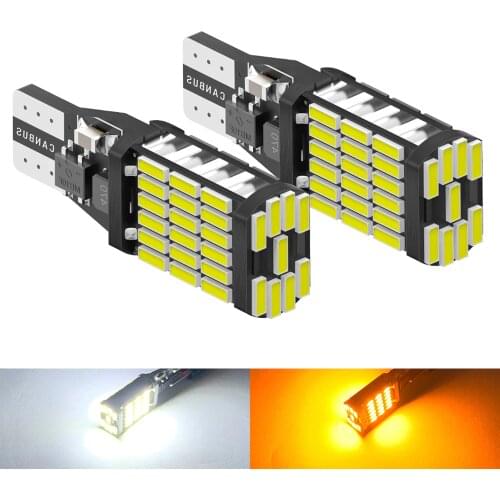 2x W16W T15 LED Bulbs 4014 SMD Canbus OBC Error Free LED Backup Light 921 912 W16W LED Bulbs Car Reverse Lamp Xenon White DC12V